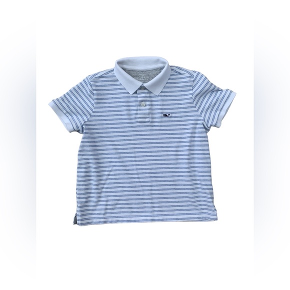 Vineyard Vines Size 6 Blue and White Edgartown Striped Polo Shirt - Picture 1 of 7